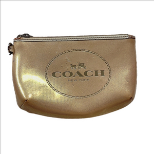Vintage Coach 1960s Metallic Leather Wristlet Wallet